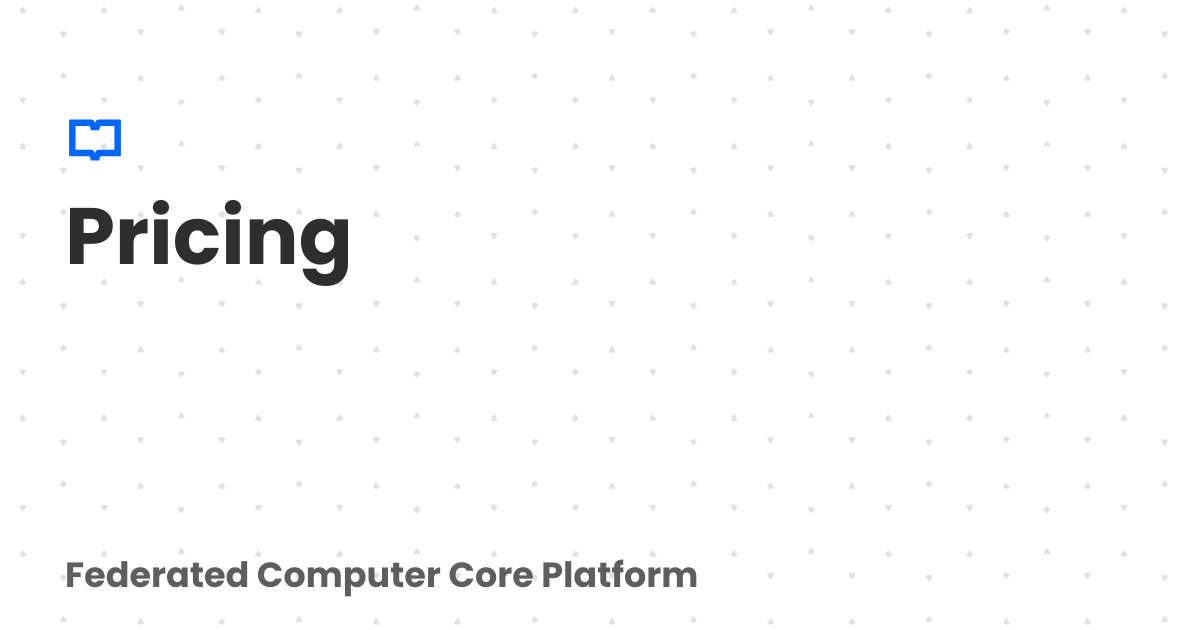 Pricing | Federated Computer Enterprise